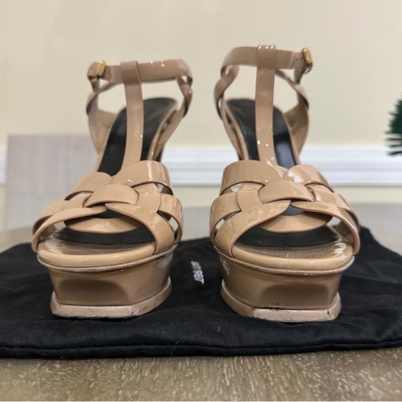YSL Patent Leather T-strap heels -Tan 42 EU - Picture 5 of 7